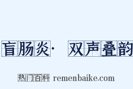 盲肠炎·双声叠韵是什么意思的图片